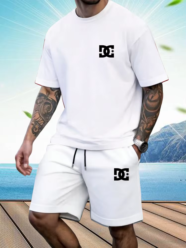 Nouvel ensemble de vêtements de sport pour hommes, t-shirt à manches courtes et short de sport, ense