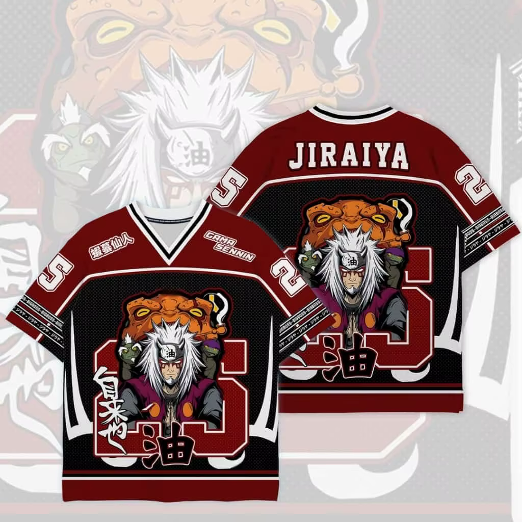Nouveau T-shirt en jersey imprimé Naruto Myoboku Mountain Jiraiya Sage Mode 2026 – Marque japonaise 