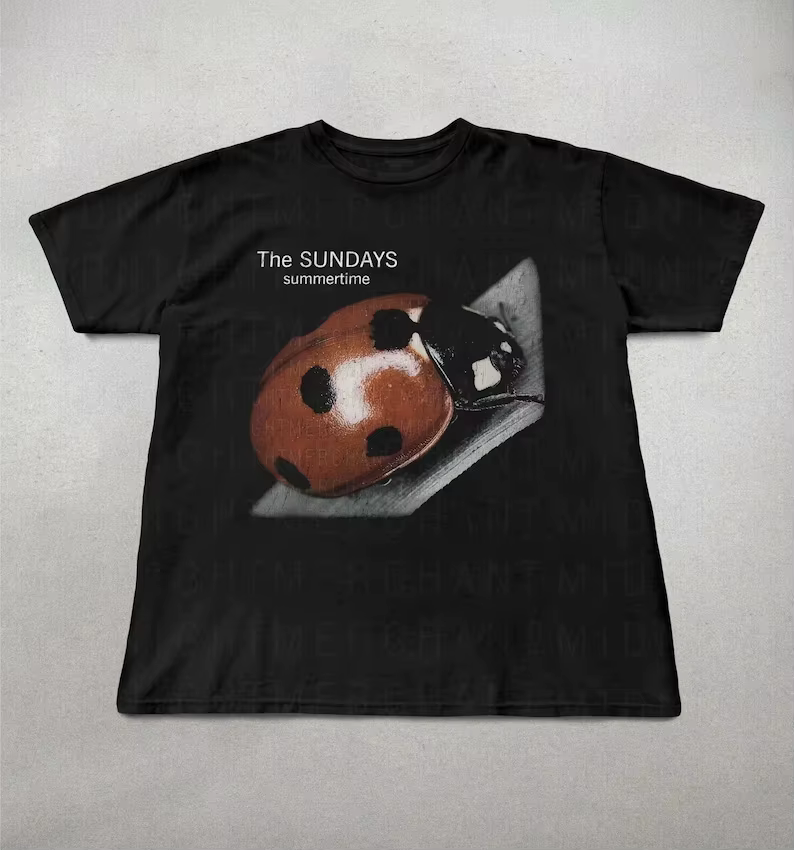 The Sundays Summer Time T-shirt à manches courtes en coton Vintage motif drôle imprimé T-shirt homme