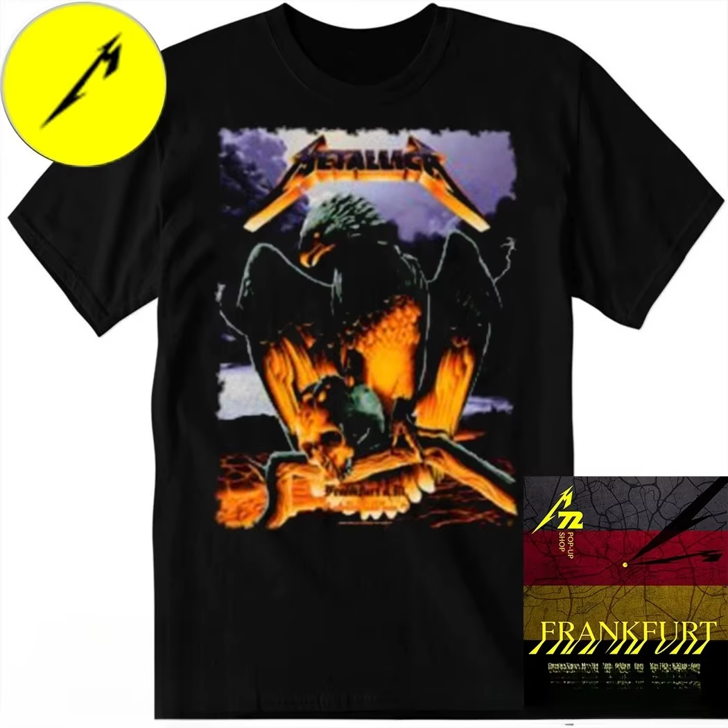 T-shirt graphique en coton Metallica M72 Dublin 2026 72 Seasons Tour Dates Pop Up Merch Band pour ho