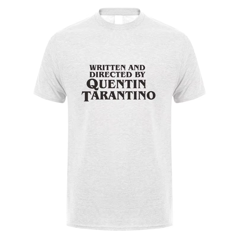 Écrit et dirigé par Quentin Tarantino T-Shirt homme unisexe t-shirts mode d'été à manches courtes ho