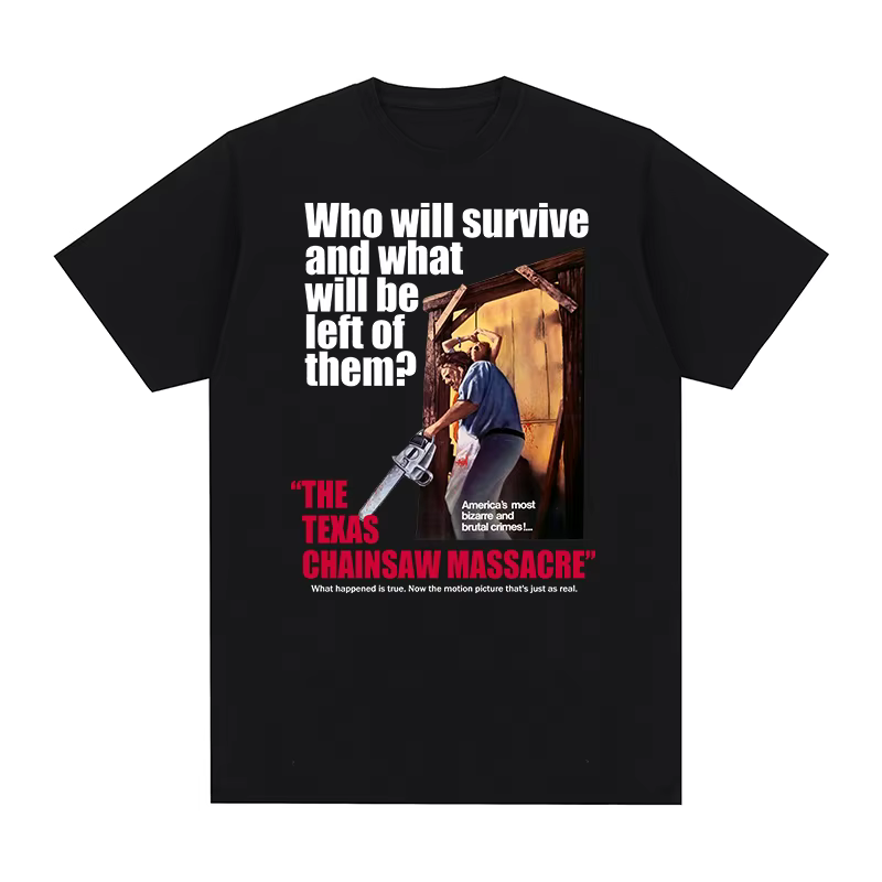T-shirt Vintage Texas Chainsaw Massacre, film d'horreur des années 1990, vêtements d'Halloween, t-sh
