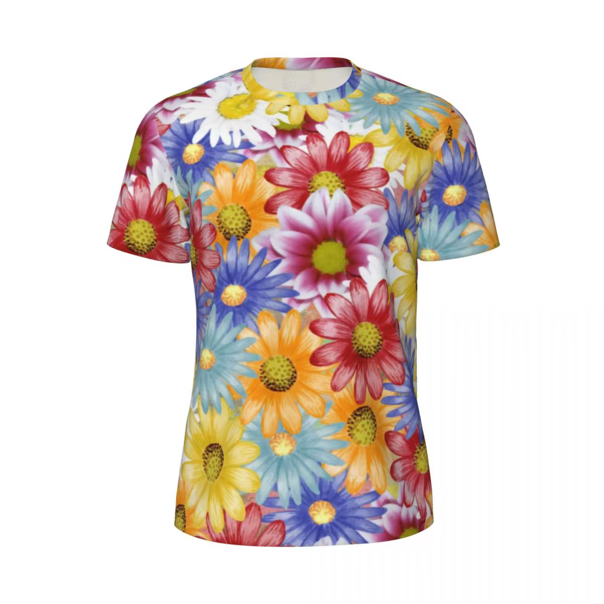 Andrar-T-shirt de sport à imprimé floral pour couple, t-shirts de plage, col rond, esthétique, graph