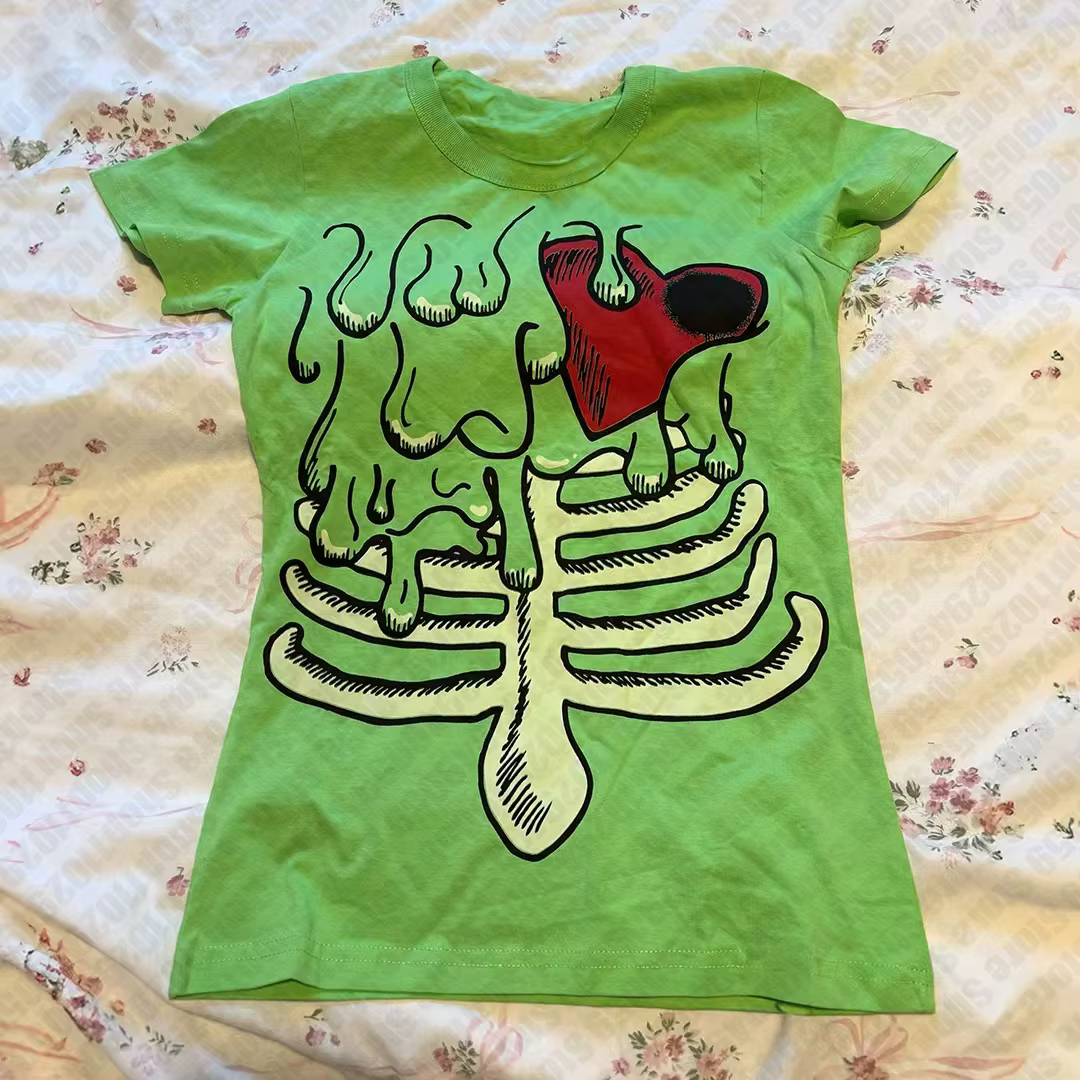 T-shirt pour femmes, crop top Kpop, vêtements vintage des années 90, t-shirts graphiques, tops Y2k,
