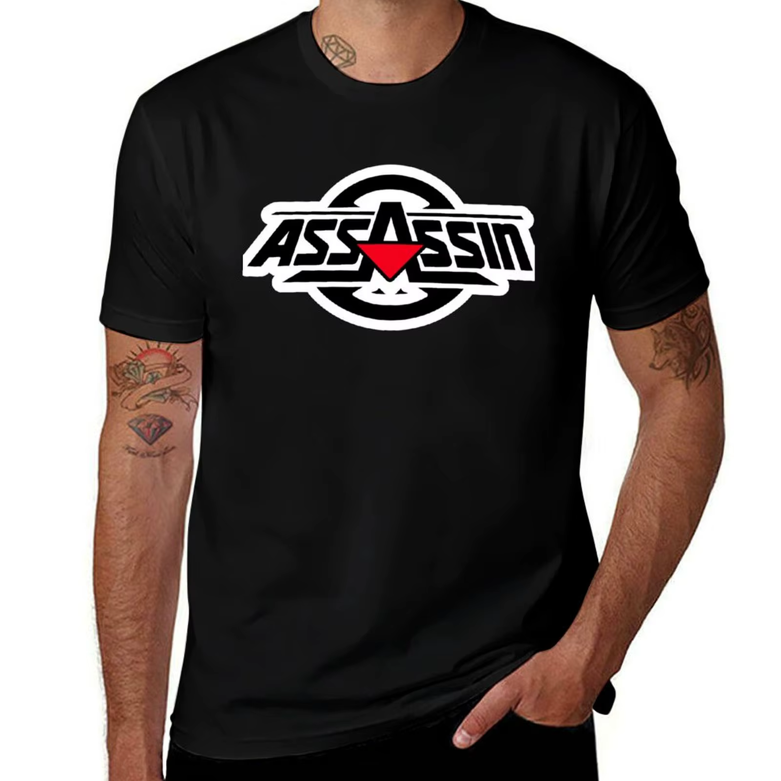 ASSASSIN T-Shirt groupe de Rap français T-Shirt grande taille hauts chemises d'affliction t-shirts T
