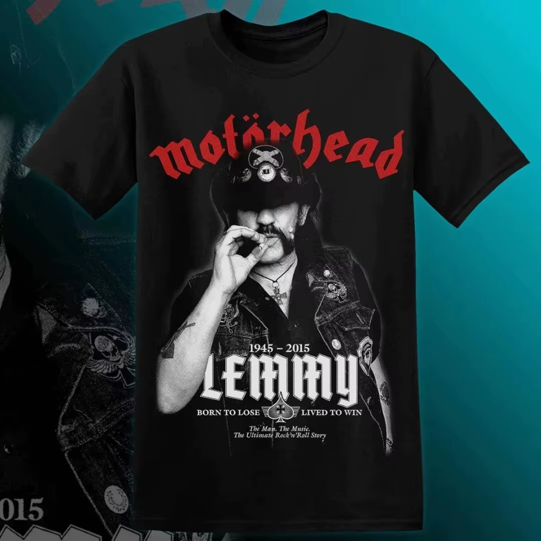 T-shirt MOTÖRHEAD LEMMY pour hommes et femmes, manches courtes, style rétro, Y2k, streetwear, marque