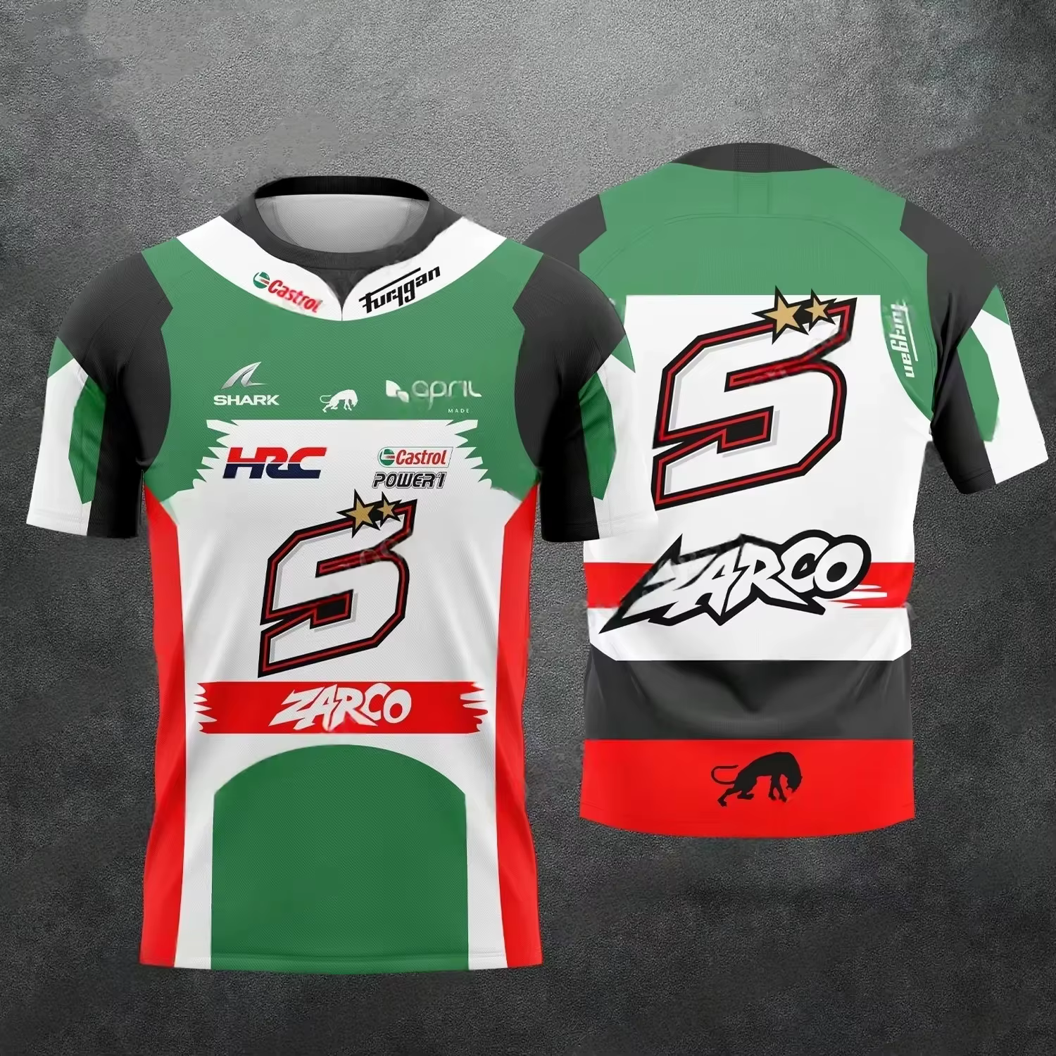 25 nouveau No.5 Johann Zarco Motocross T-Shirt été hommes enfants décontracté respirant manches cour