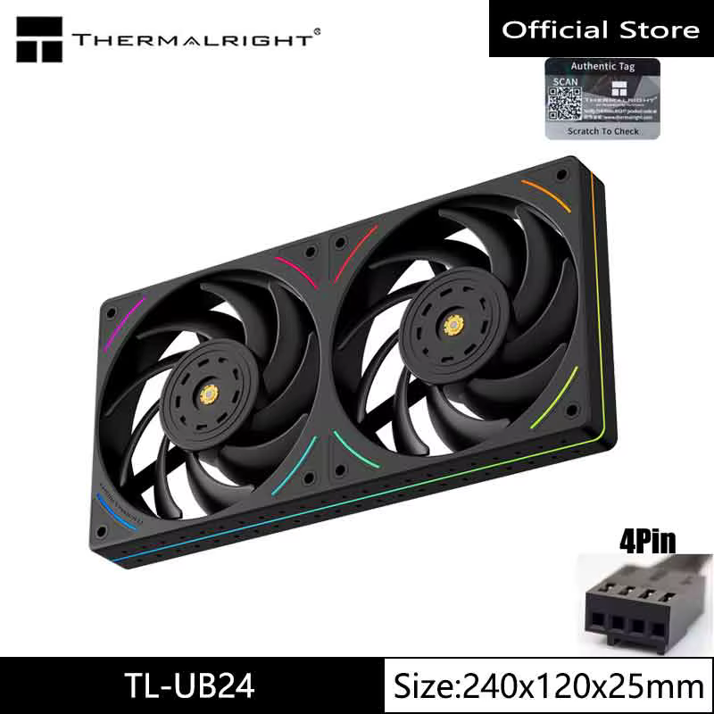 Thermalright TL-UB36/24 ventilateur à rangée intégré, 120x25mm, connexion à une ligne à la carte mèr