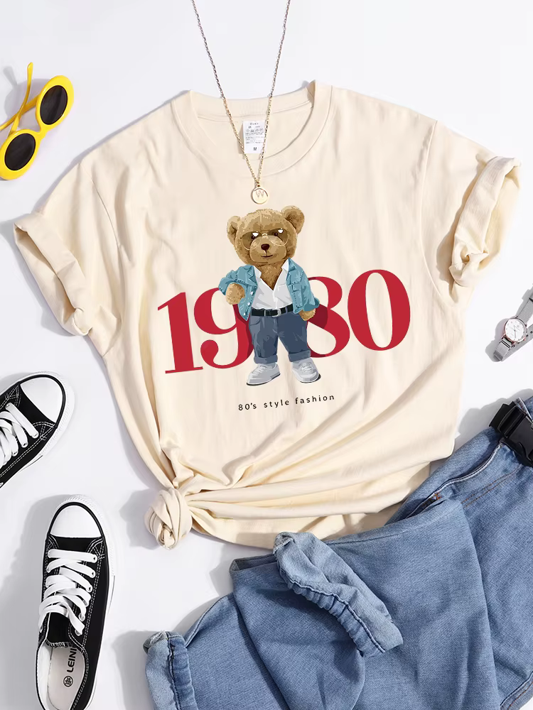 T-shirt d'été confortable, à la mode, Style 80'S, 1980