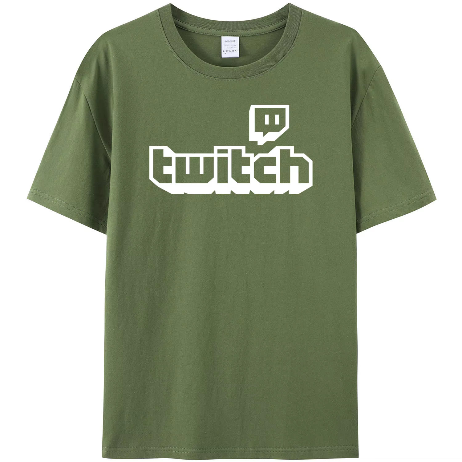 T-shirt de jeu personnalisé Twitch Tv pour hommes, Huikoo, haute qualité, 100% coton, Stream Live, V