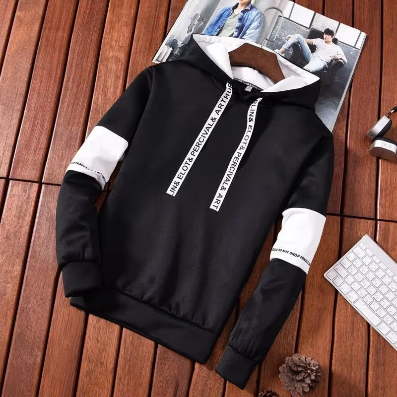 Sweat à capuche pour hommes à manches longues impression décontractée avec lettre sweats nouveau pri