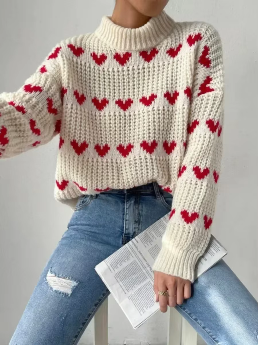 Pull tricoté à manches longues et col rond pour femmes, pulls au crochet, haut Y2K, pull Streetwear,