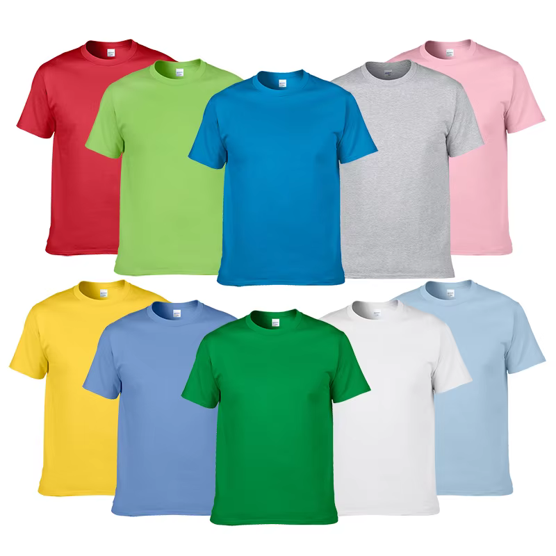 Style d'été haute qualité 100% coton couleur unie t-shirt hommes couleur Pure t-shirts marque à manc