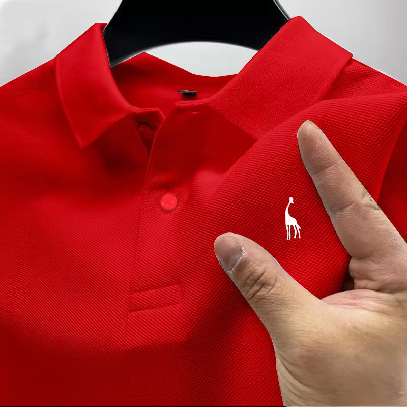 AIOPESON-Polo à Manches Courtes pour Homme, Décontracté, en Coton, Motif Cerf, Grande toire