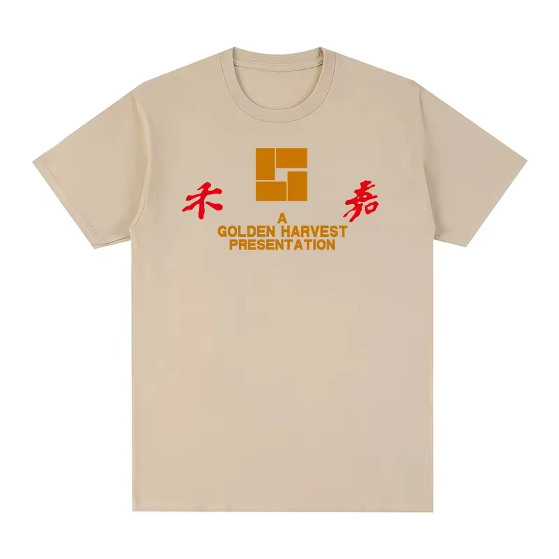 Golden Harvest Film HK T-shirt noir en coton pour hommes et femmes, nouveau TEE