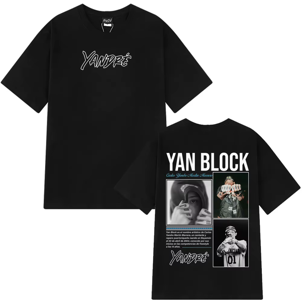Rappeur Yan Block Album 2025 T-shirt graphique hommes femmes mode T-shirts décontracté coton surdime