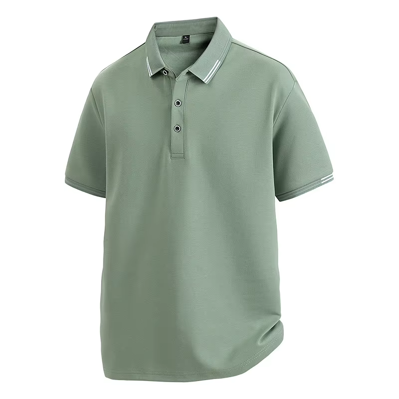 Polo d'affaires à manches courtes pour hommes 95 coton demi manches à la mode nouveau Style haut pet