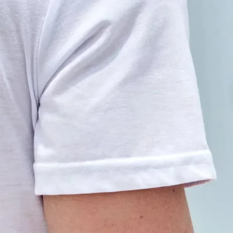T-shirt d'été en pur coton pour hommes, décontracté, ample, imprimé requin, sport, col rond, manches