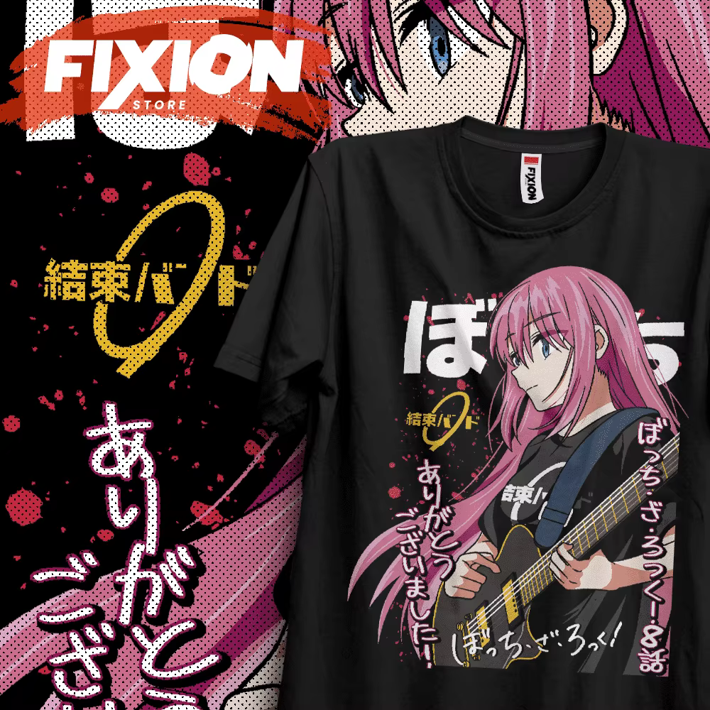 Bocchi The Rock E Anime t-shirt Manga cadeau pour les amateurs d'anime toutes tailles coton