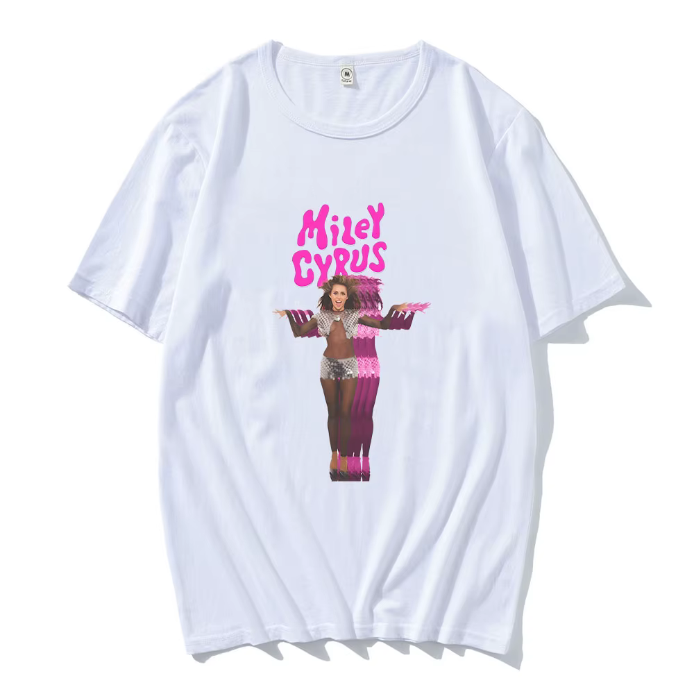 Miley Cyrus T-shirt coton haute qualité été T-shirt décontracté à manches courtes femmes/hommes T-sh
