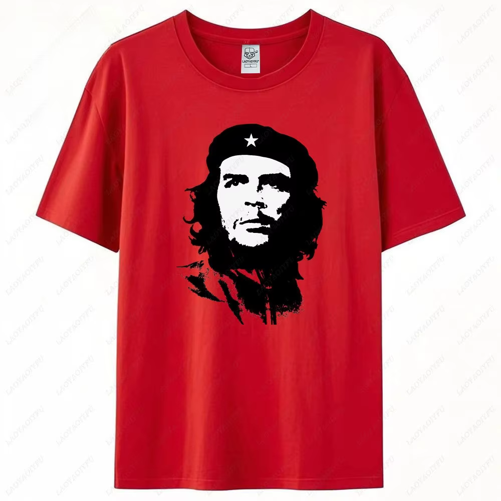 T-shirt vintage surdimensionné avec silhouette de Che Guevara, tee-shirt graphique révolutionnaire r