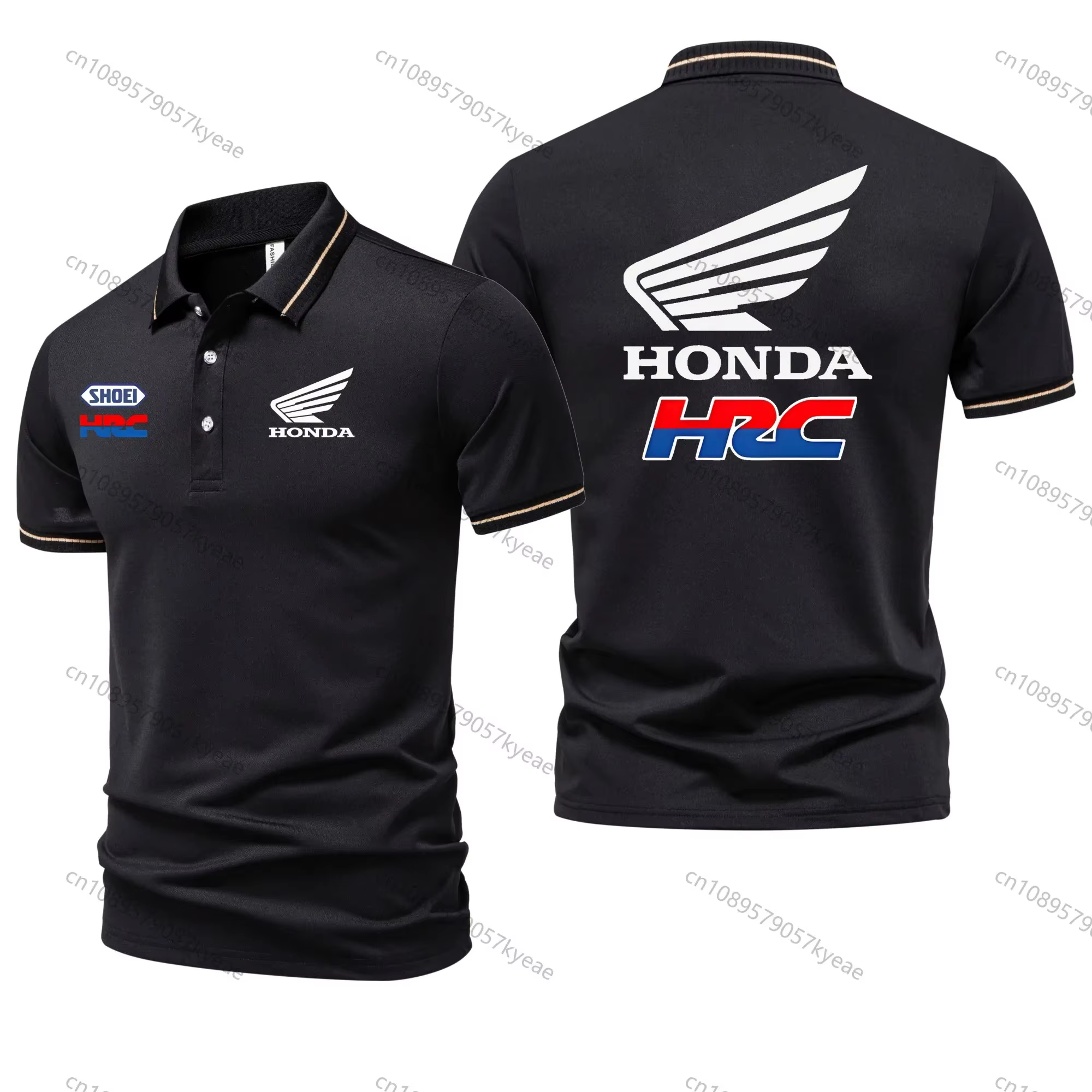 Polo décontracté pour homme Honda, T-shirt polo à manches courtes, imprimé racing élégant, haut resp