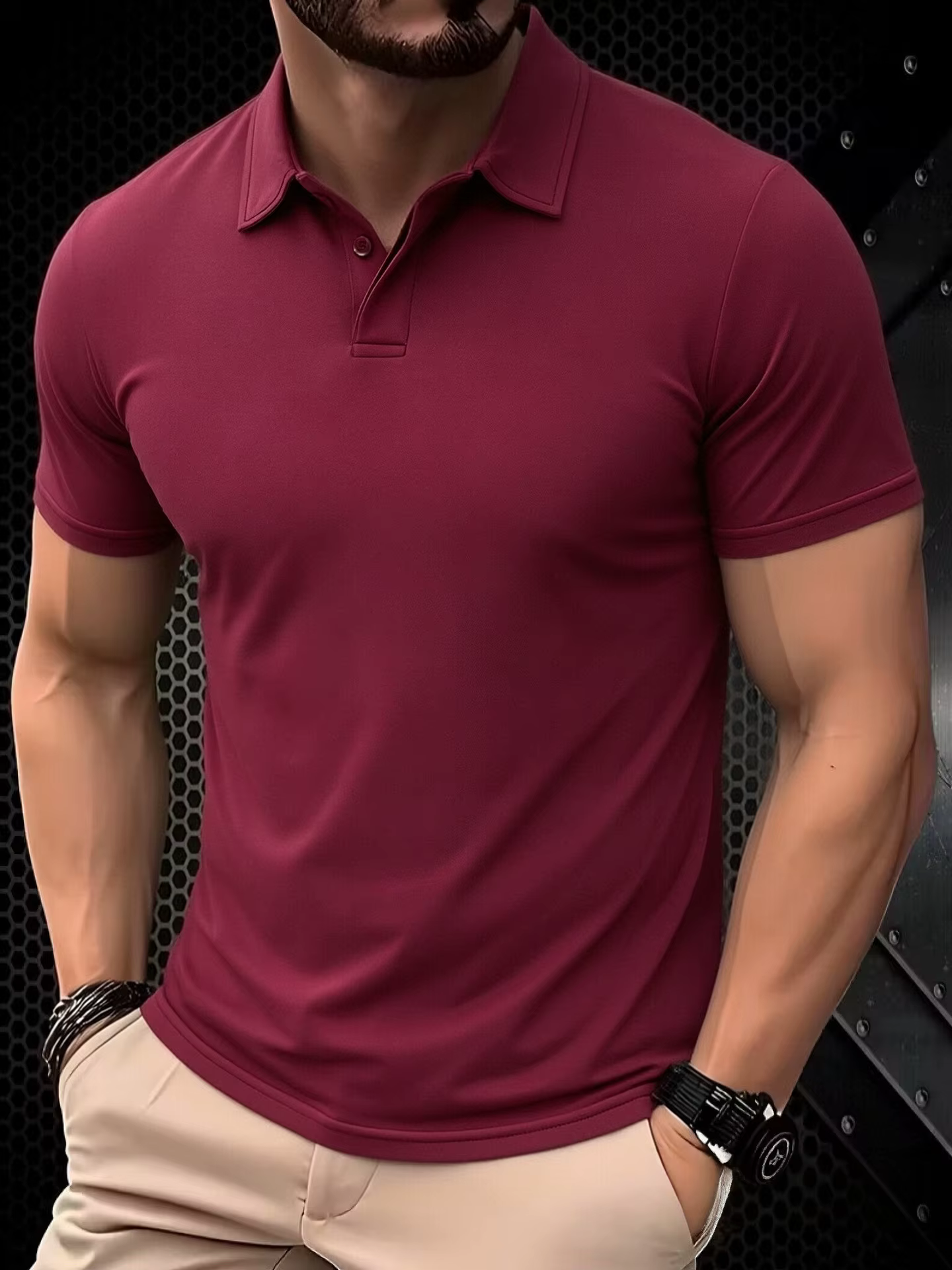 Polo pour homme, nouveau style d'été, taille européenne, manches courtes, col rabattu, grande taille