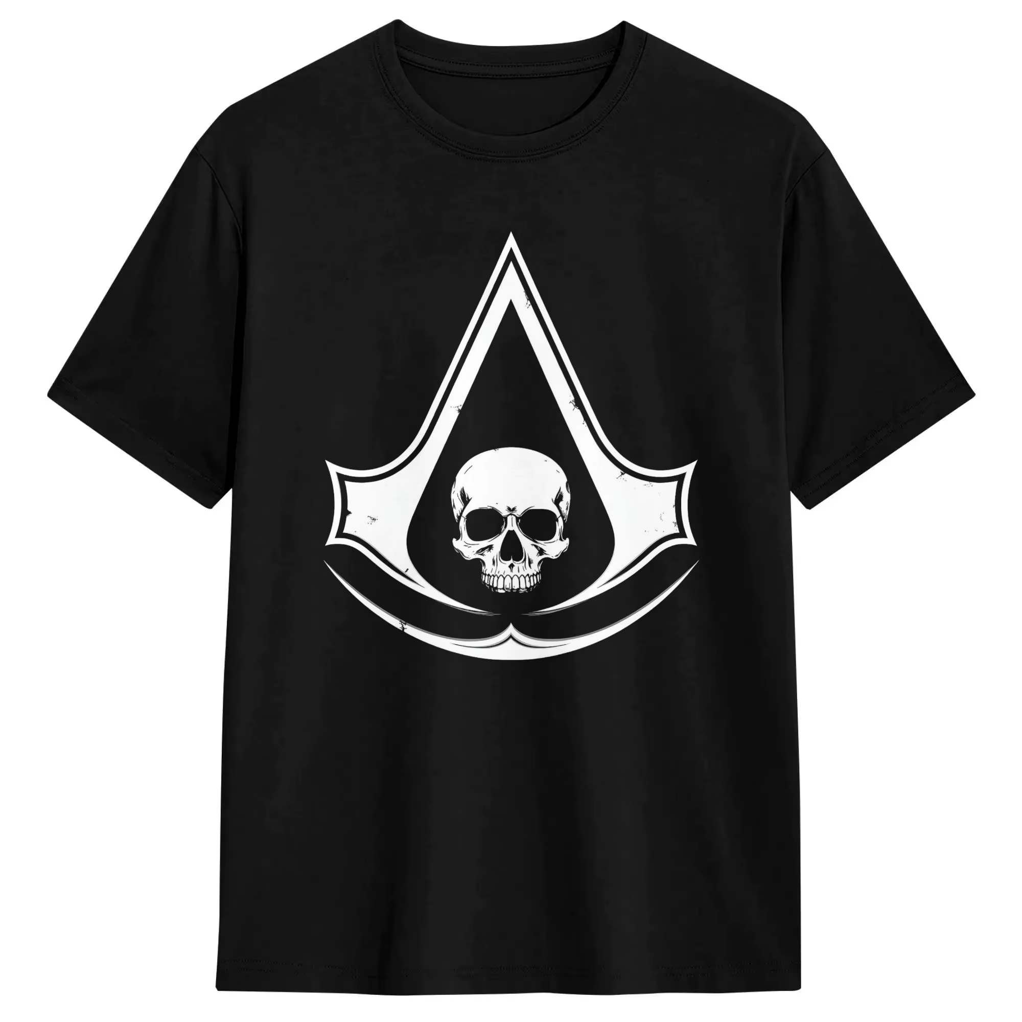 Assassins Creed T-Shirt en coton pour hommes, T-Shirt imprimé à manches courtes, hauts Vintage