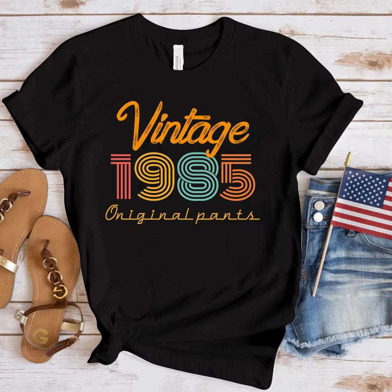 (T-shirt Premium) nouveau chaud Vintage 1985 T-Shirts mode femmes filles été T-shirt décontracté à m