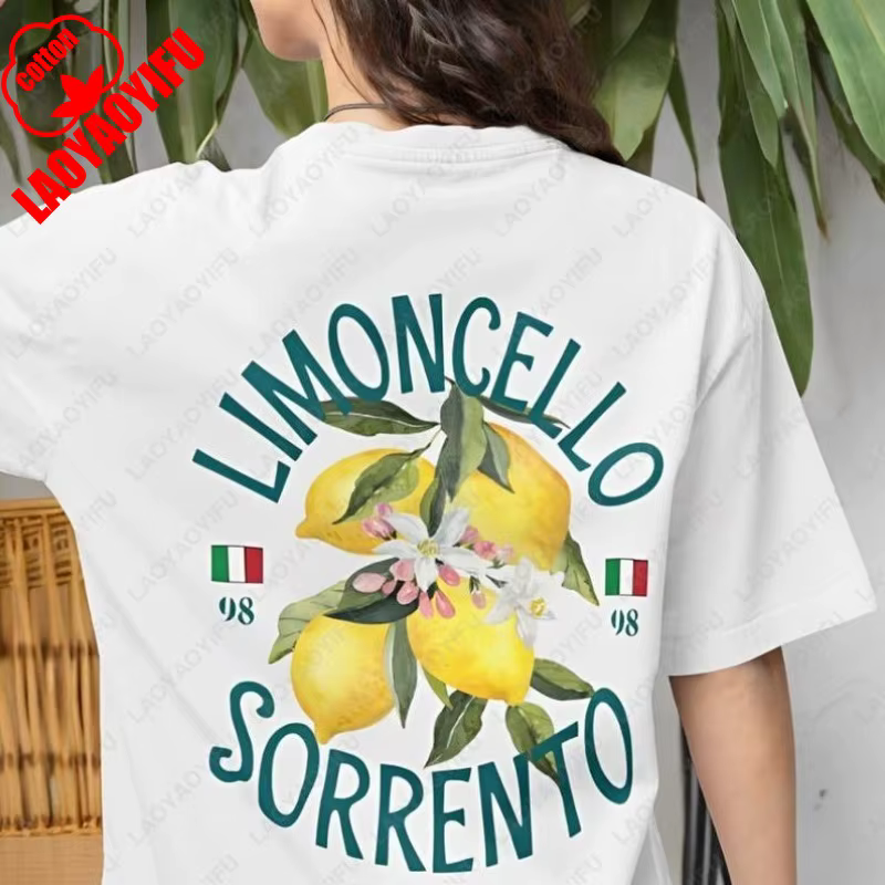 Limoncello t-shirt homme femme unisexe tendance minimaliste plage vacances vêtements italie Dolce Vi