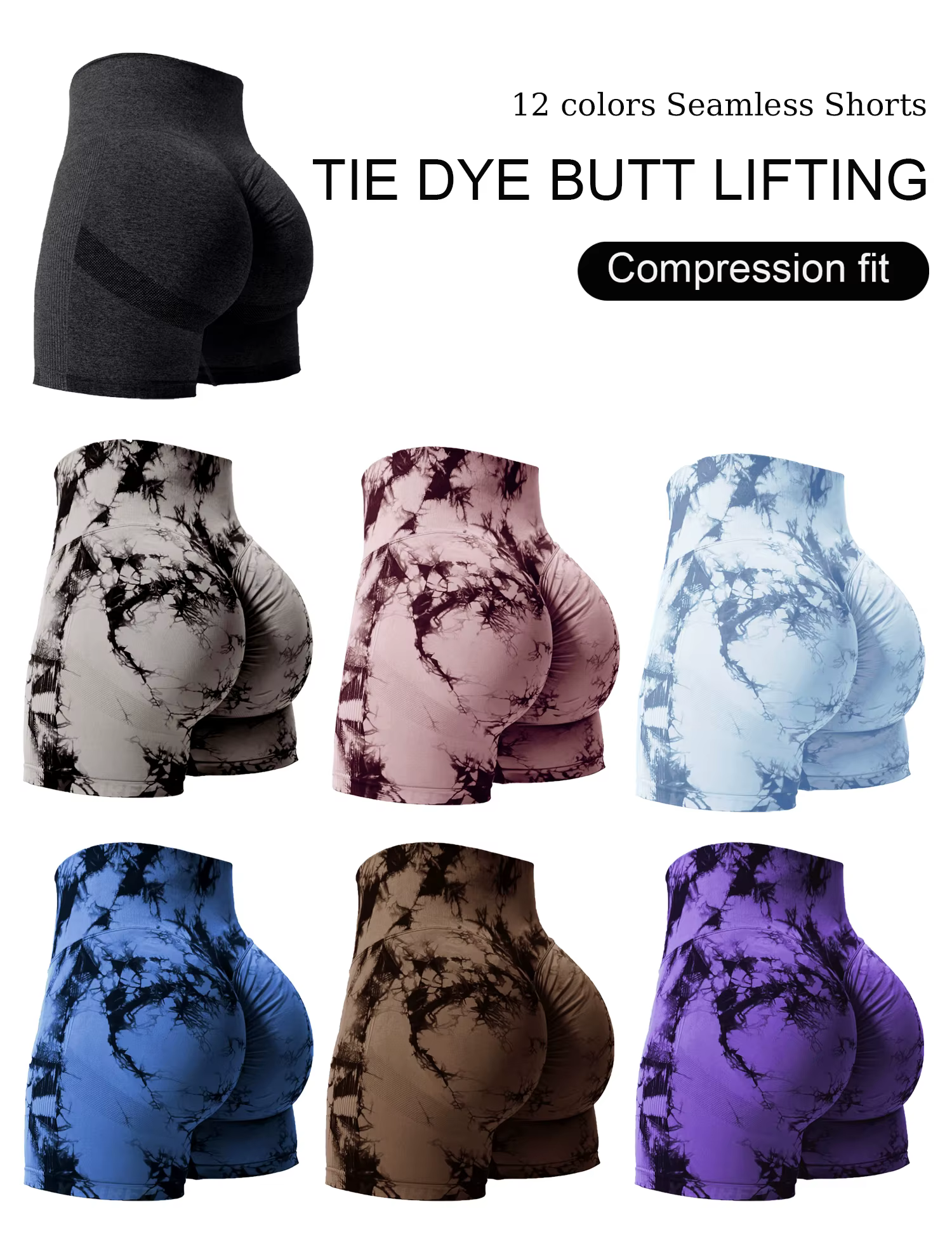 Short d'été pour femme, taille haute, extensible, Sport, plein air, été