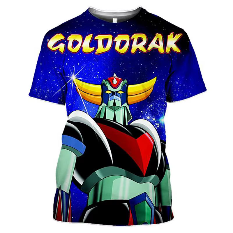 Été Goldorak Anime UFO Robot Grendizer impression 3D T-Shirts hommes femmes mode surdimensionné t-sh