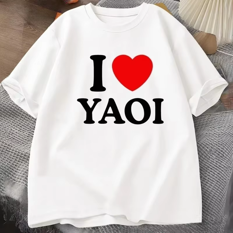 J'aime Yaoi T-Shirt femmes drôle à manches courtes vêtements Streetwear Y2k t-shirts graphiques Vint