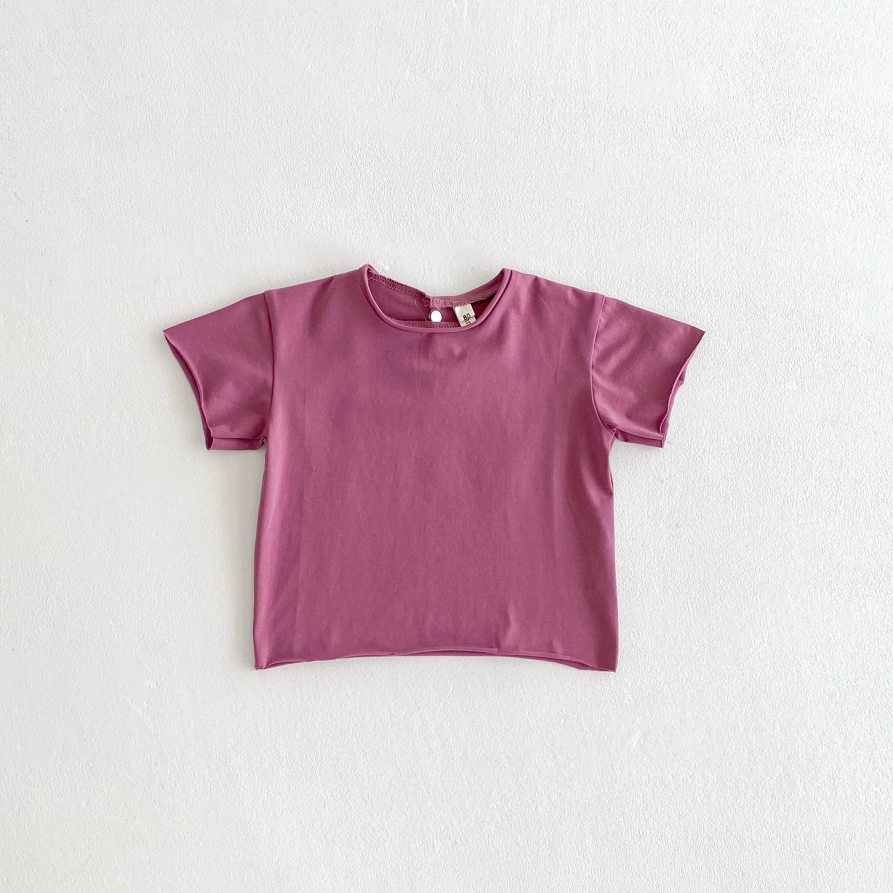 Infantile bébé garçons filles T-shirt été mince nouveau-né Vintage enfant en bas âge solide T-shirt 
