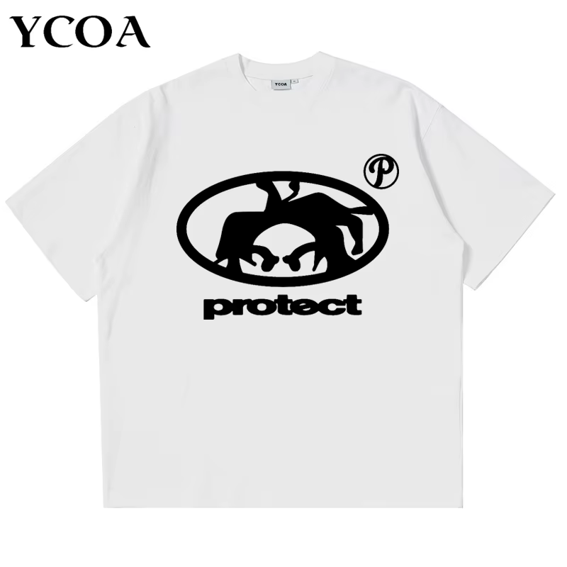 T-Shirt manches courtes pour hommes, surdimensionné, 100% coton, graphique, Harajuku, Vintage, mode