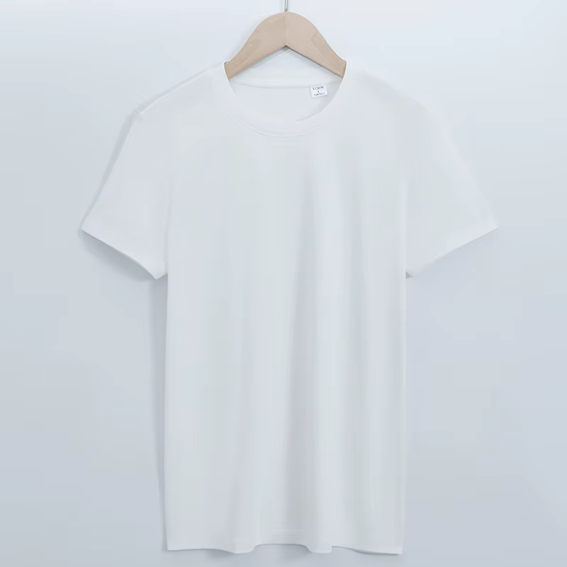 T-shirt à manches courtes en coton mercerisé pour femme, haut confortable, sensation de cool glacé, 