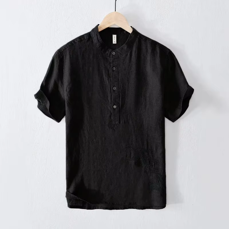 T-shirt d'été fin à col rond pour homme, ample et frais, à manches courtes, décontracté, tendance, p