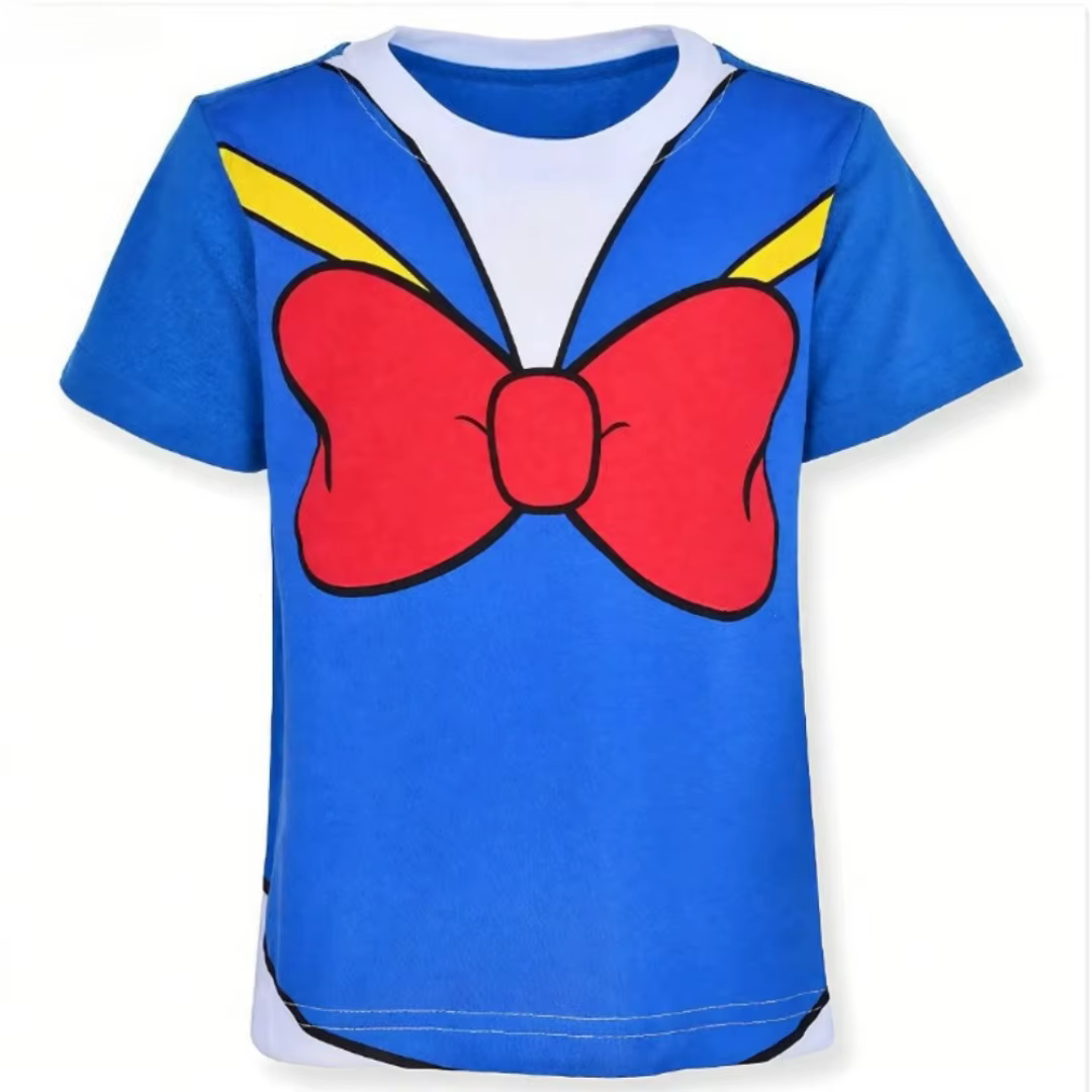Costume de personnage Disney Donald Duck imprimé en 3D, T-shirt pour enfants, vêtements sportifs res