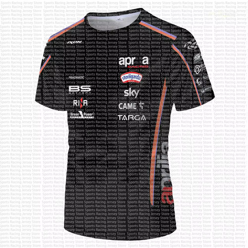 T-shirt homme noir style course imprimé 3D, manches courtes, col rond, inspiré des équipes sportives