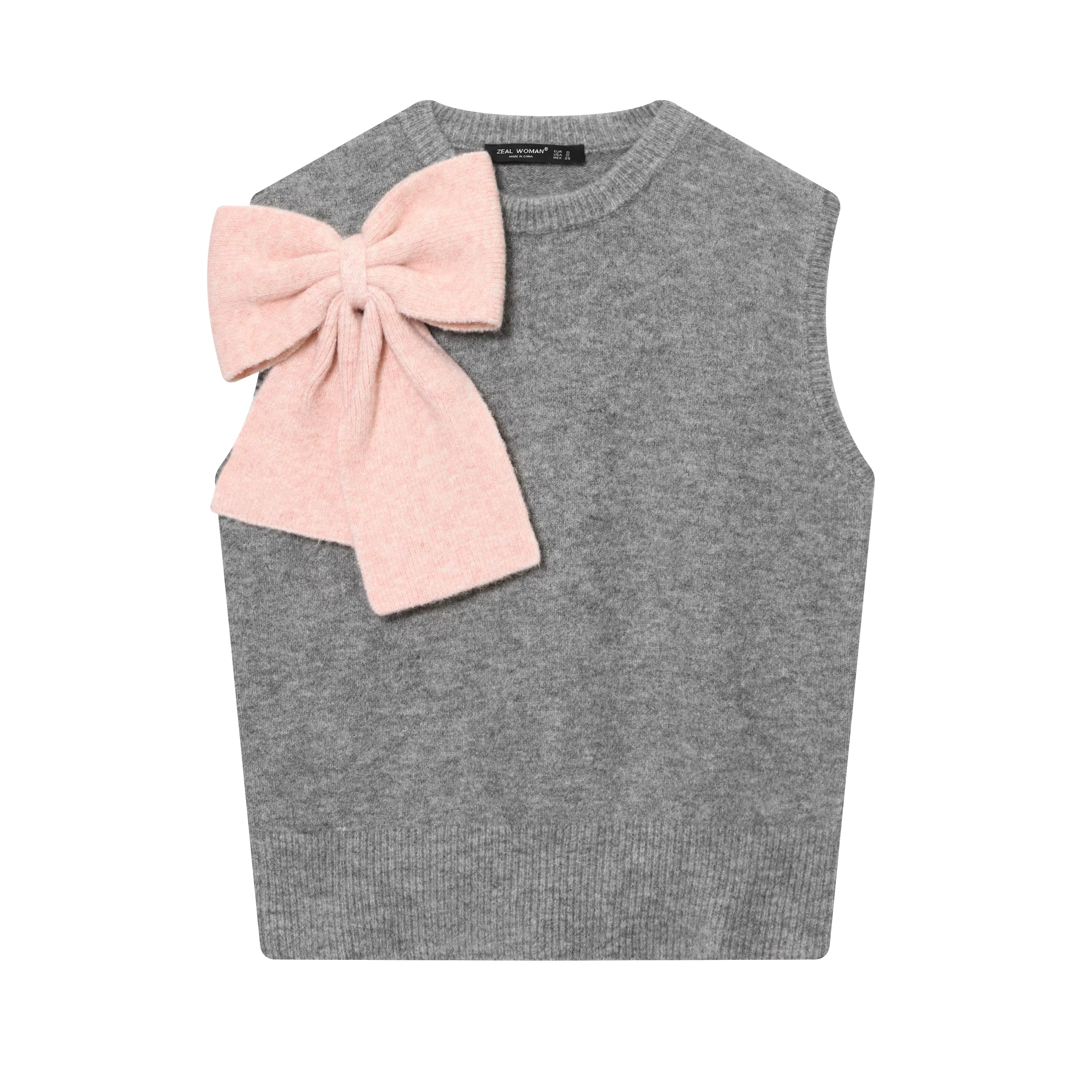 BSAY doux grand arc pull gilet vêtements pour femmes 2025 automne nouveau coréen col rond chaud tric