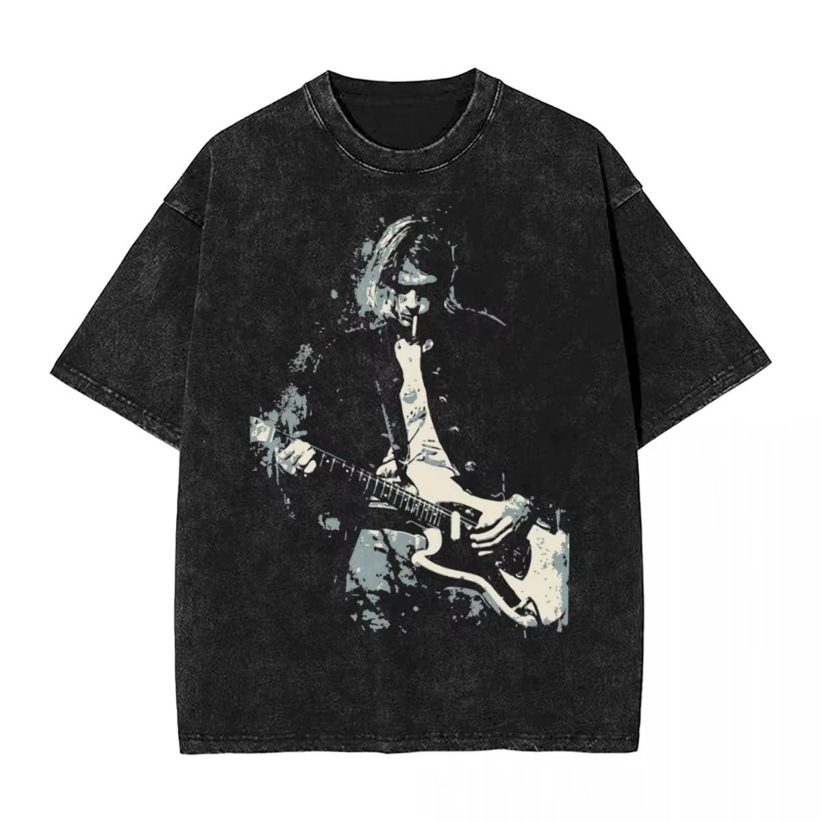 T-shirt manches courtes pour hommes et femmes, streetwear, vintage, Hip Hop, délavé