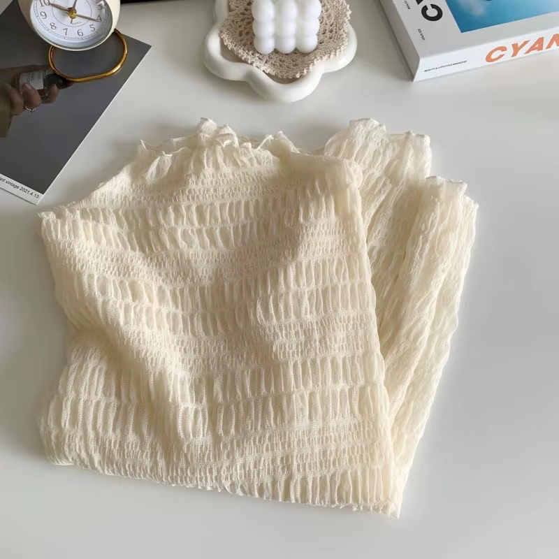 T-Shirts en maille à manches longues pour femmes, élégants et Sexy, chemisier transparent en dentell