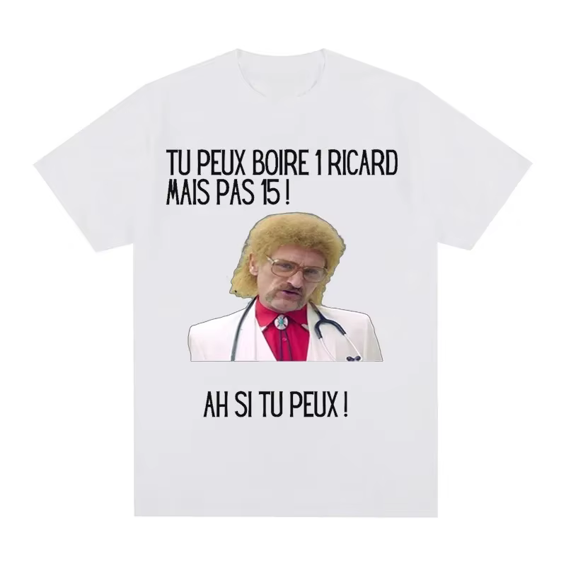 T-shirt amusant, imprimé femme, vous pouvez boire Ricard, mais pas 15 motif haut classique noir, T-s