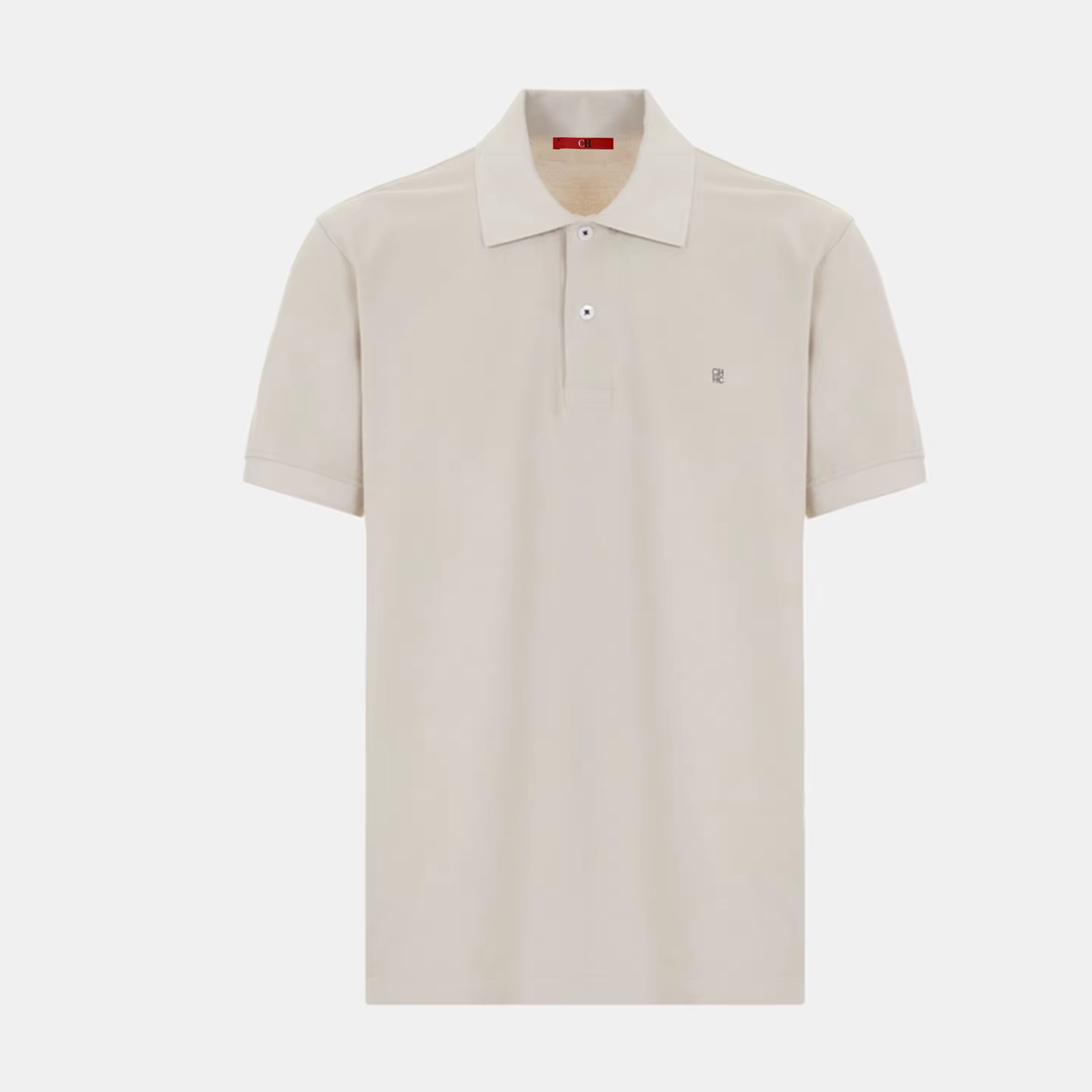 Polo pour homme CH, manches courtes, tricot piqué, haut décontracté avec petite broderie, confortabl