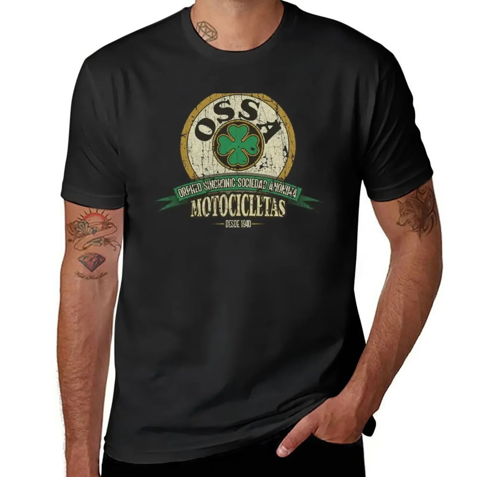 OSSA Motocicletas 1940 T-Shirt vêtements esthétiques hauts d'été fan de sport t-shirts vêtements drô