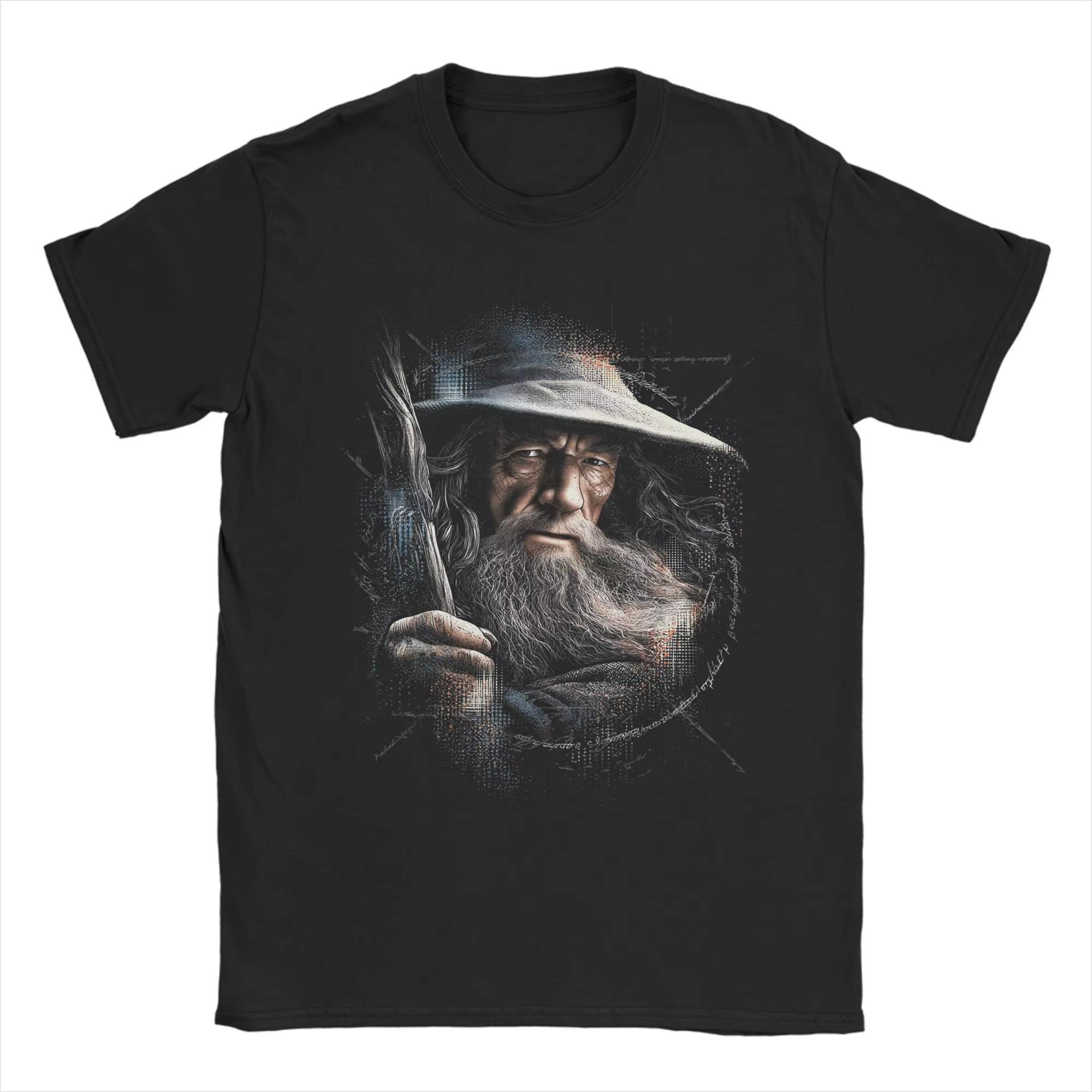 L-Lords Of The R-Rings Gandalfs T-Shirts pour hommes, T-Shirts en coton Hipster, col rond, manches c