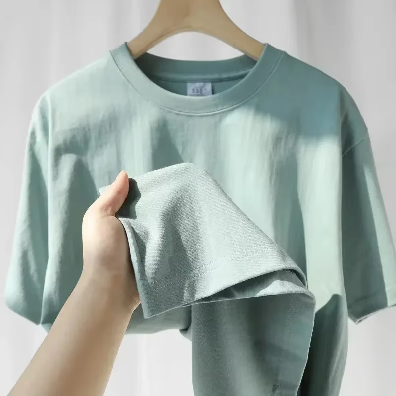 T-shirt Homme Décontracté en Coton Pur Américain 300g, Manches Courtes, Coupe Ample, Idéal pour l'Ét