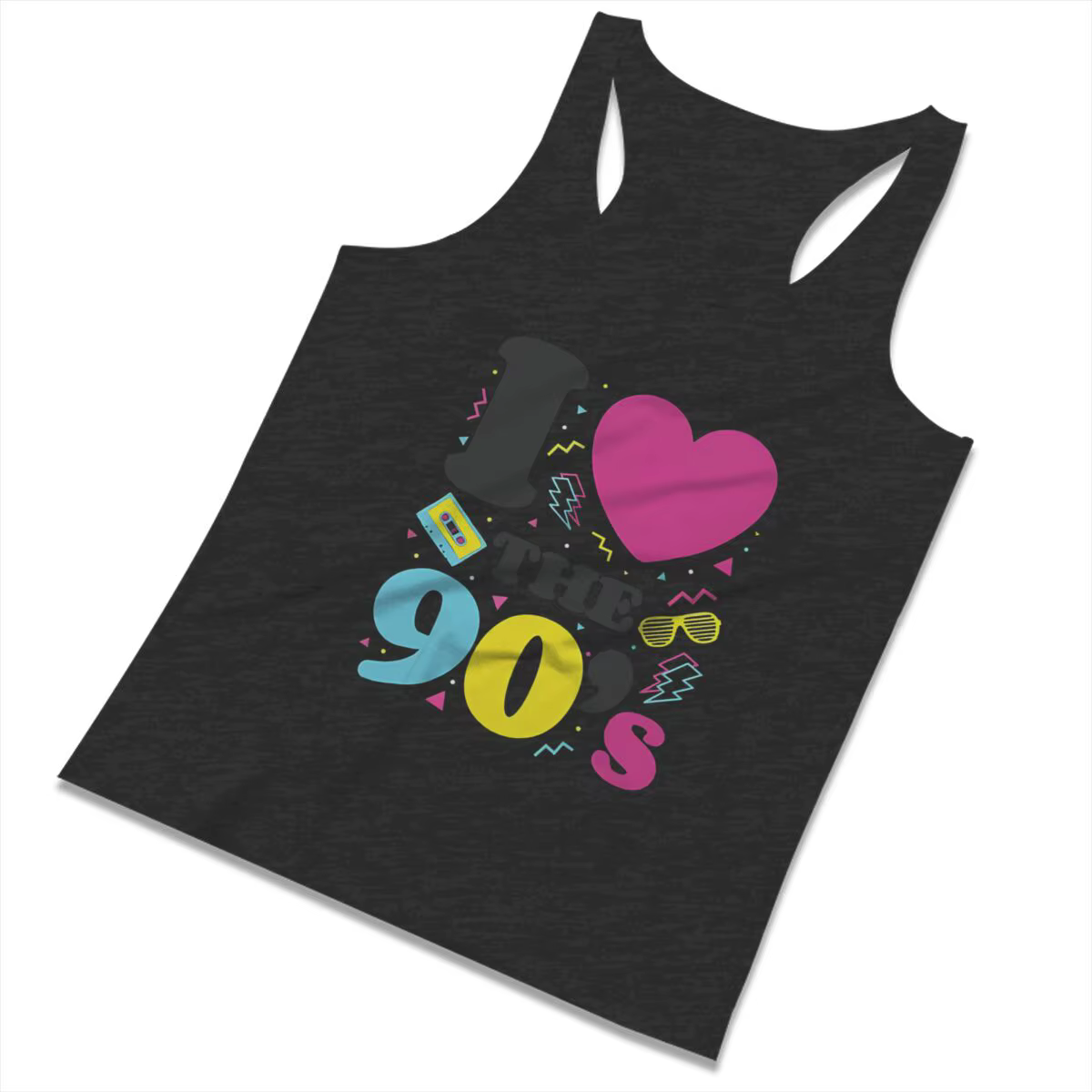 Débardeur pour femmes, style streetwear Harajuku des années 90, imprimé Love 90s, débardeur dos nage