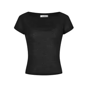 T-shirt femme Sweet Spicy Sheer Sun à col en U, coupe slim, rafraîchissant, court, à manches courtes