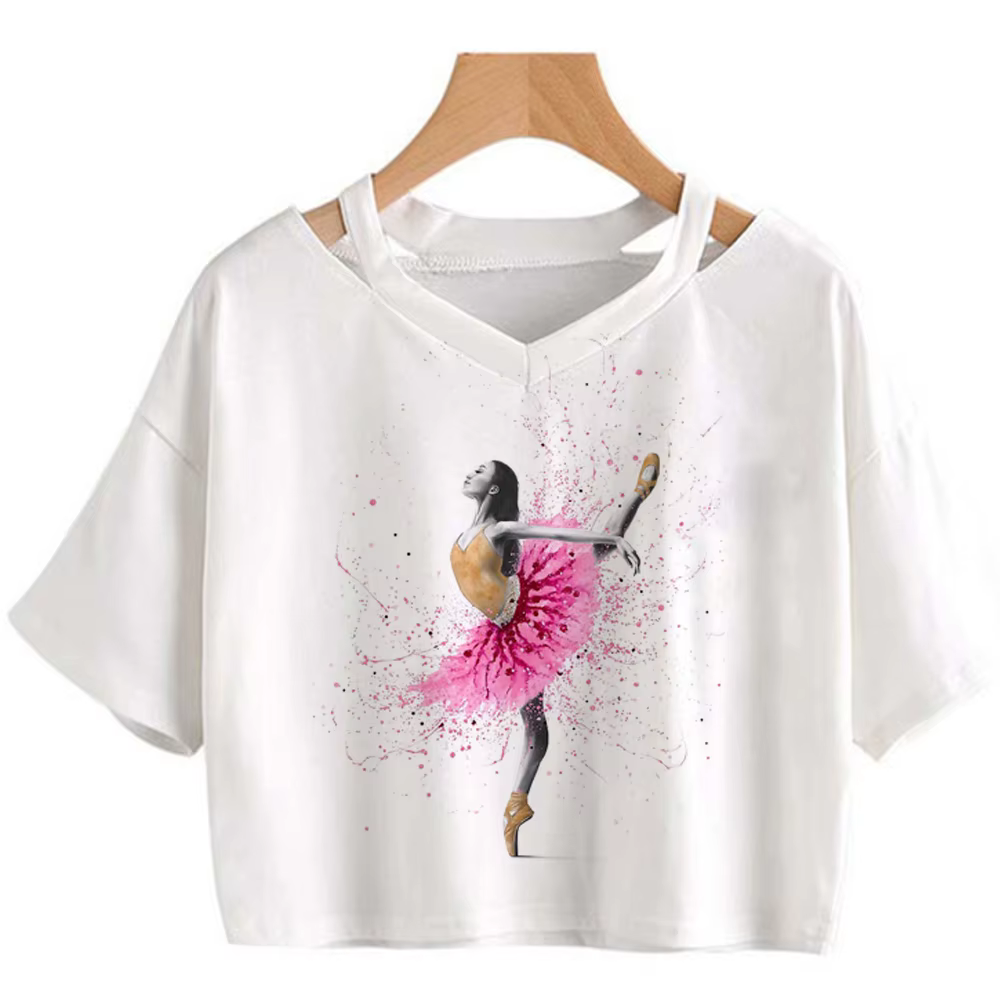 T-shirt de danseuse de Ballet pour femmes, t-shirt d'été pour filles, graphique y2k, vêtements amusa